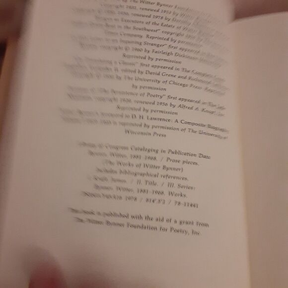 Prose Pieces The Works Of Witter Bynner Hardcover Farrar vintage - Picture 3 of 3